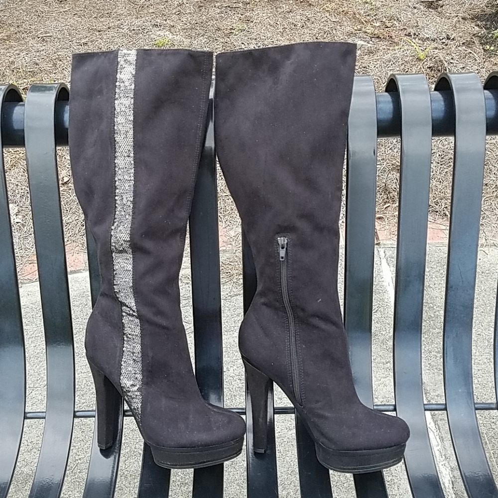 ((Jennifer Lopez)) Suede & Sequin Boots
